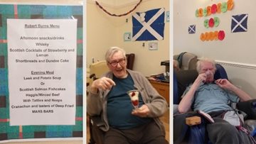 Burns supper at Lancashire care home